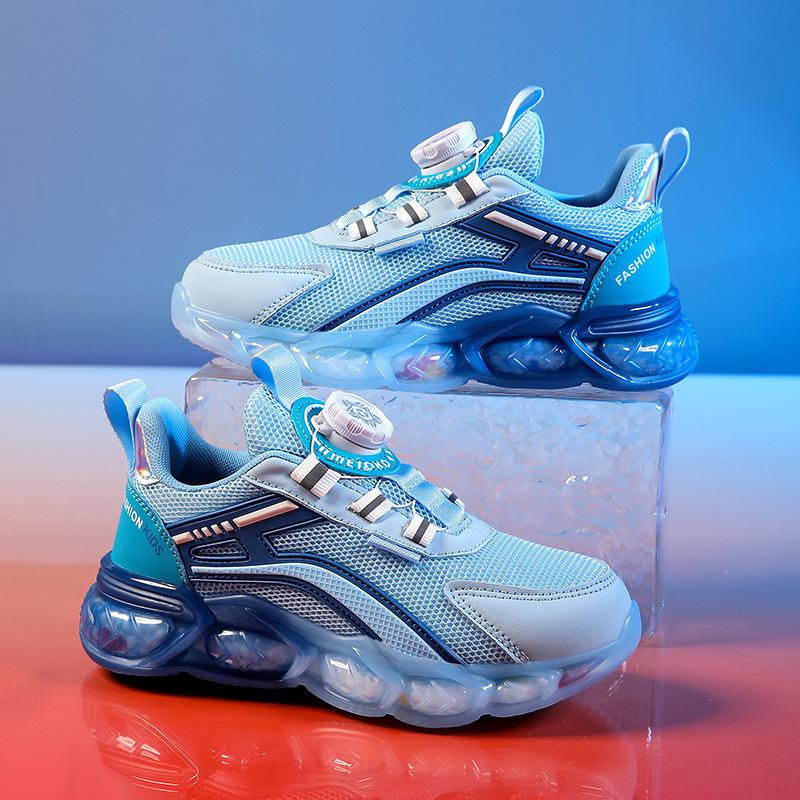 

2024 Мальчиковые сетчатые легкие дышащие кроссовки с вращающейся пряжкой - Повседневная обувь для бега 29