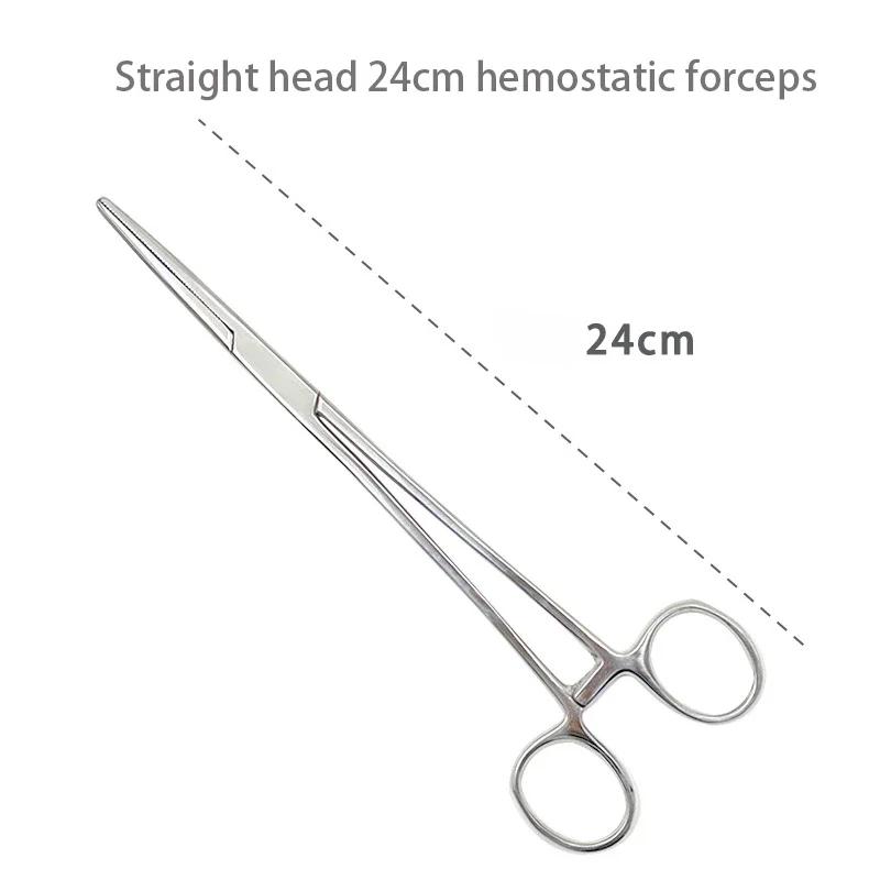 Stainless Steel Hemostatic Forceps Surgical Clips Straight Elbow Large Small Mosquito Clips Complete Set