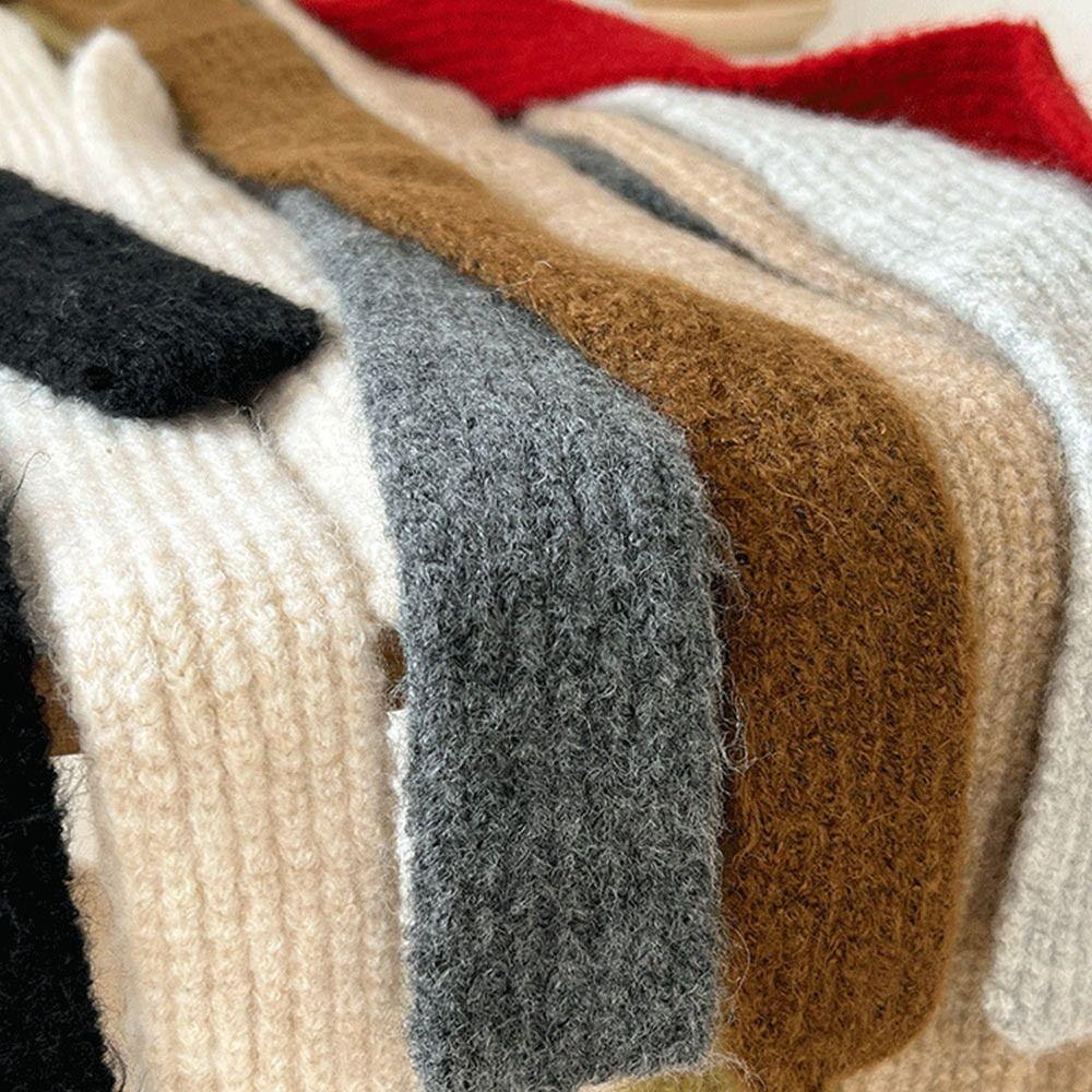 Imitation Wool Women's Long Scarf Narrow Design Decorative Neckerchief Imitation Cashmere Scarf Knitted Skinny Scarf Streetwear
