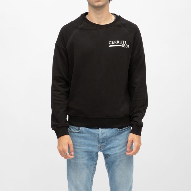 Sweat manches longues col rond coda imprimé logo Homme CERRUTI