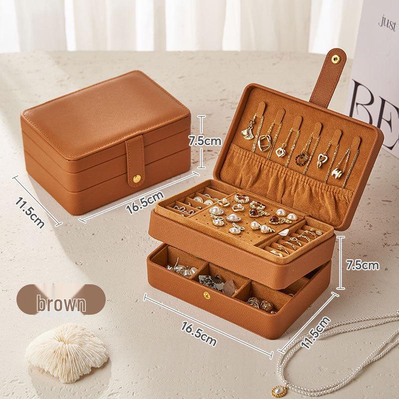 Creative Multi-Layer PU Leather Jewelry Storage Organizer