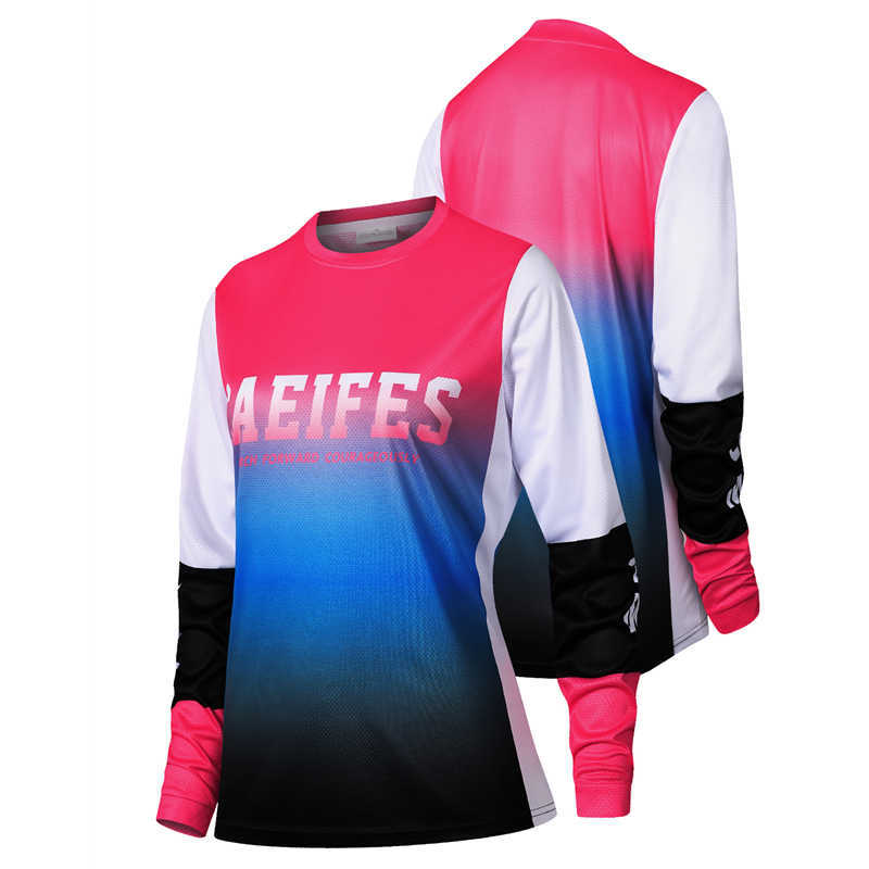 Cross-border Racing Suits, Motorcycle Suits, Downhill Suits, Tops, Casual Sports Retro Women's T-shirts, Running and Cycling, Sun Protection