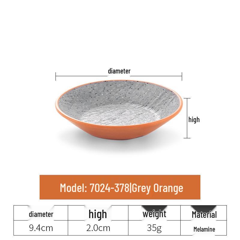 Melamine Korean-Style Porcelain Imitation Sauce Dish for Snacks, Kimchi, BBQ, and Seasoning - Commercial Use