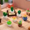 Micro Landscape Ornaments Simulate Succulent Plant Cactus Pot Resin Crafts Baby House Desktop Decoration Small Ornaments