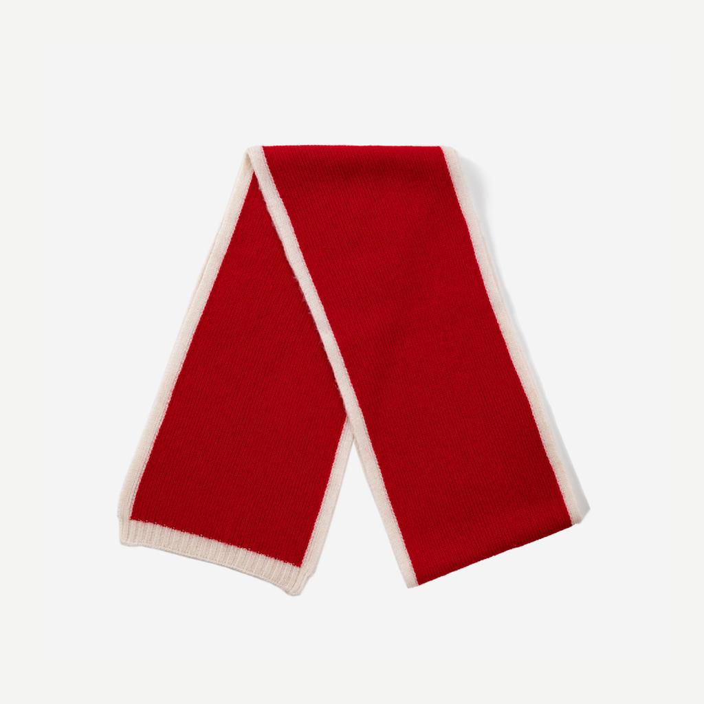 Red 100% wool scarf, simple autumn and winter atmosphere, scarf, high-end sense, versatile shawl 2025 gift