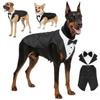 Jachetă Tuxedo Cool Amuzantă pentru Câine Haine pentru Animale de Companie Patru Sezoane Set Vestă Costum de Afaceri pentru Câine Pentru Animale de Companie S Până la 2XL