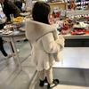 Autunno Inverno Abbigliamento Bambini Cappotto Bambina Spesso Dolce Pelliccia Moda Pelliccia di Coniglio