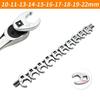 10Pcs 3/8Inch Drive Crowfoot Wrench 10 To 22mm Metric Foot Open End Spanner for Torque Wrench Keys Set