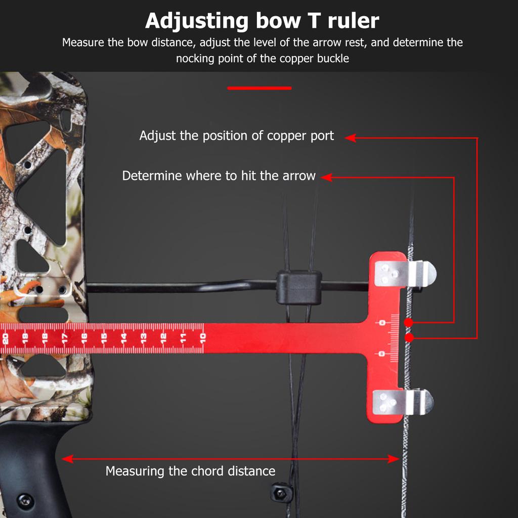 Bow String Nocking Points Pliers Set T Ruler Nocking Buckle Pliers Kit Archery Compound Pulley Bow Turning Kit