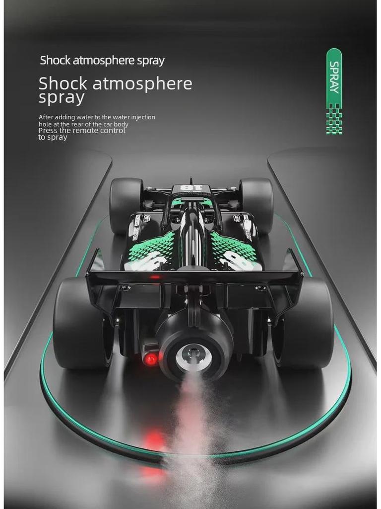 Rechargeable F1 Formula High-Speed Drift RC Car with Spray Effects
