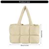 Modern Quilted Carryall Spacious Shoulder Bag For Women Large Capacity Handbag Underarm Bags For Shopping And Commuting  Khaki