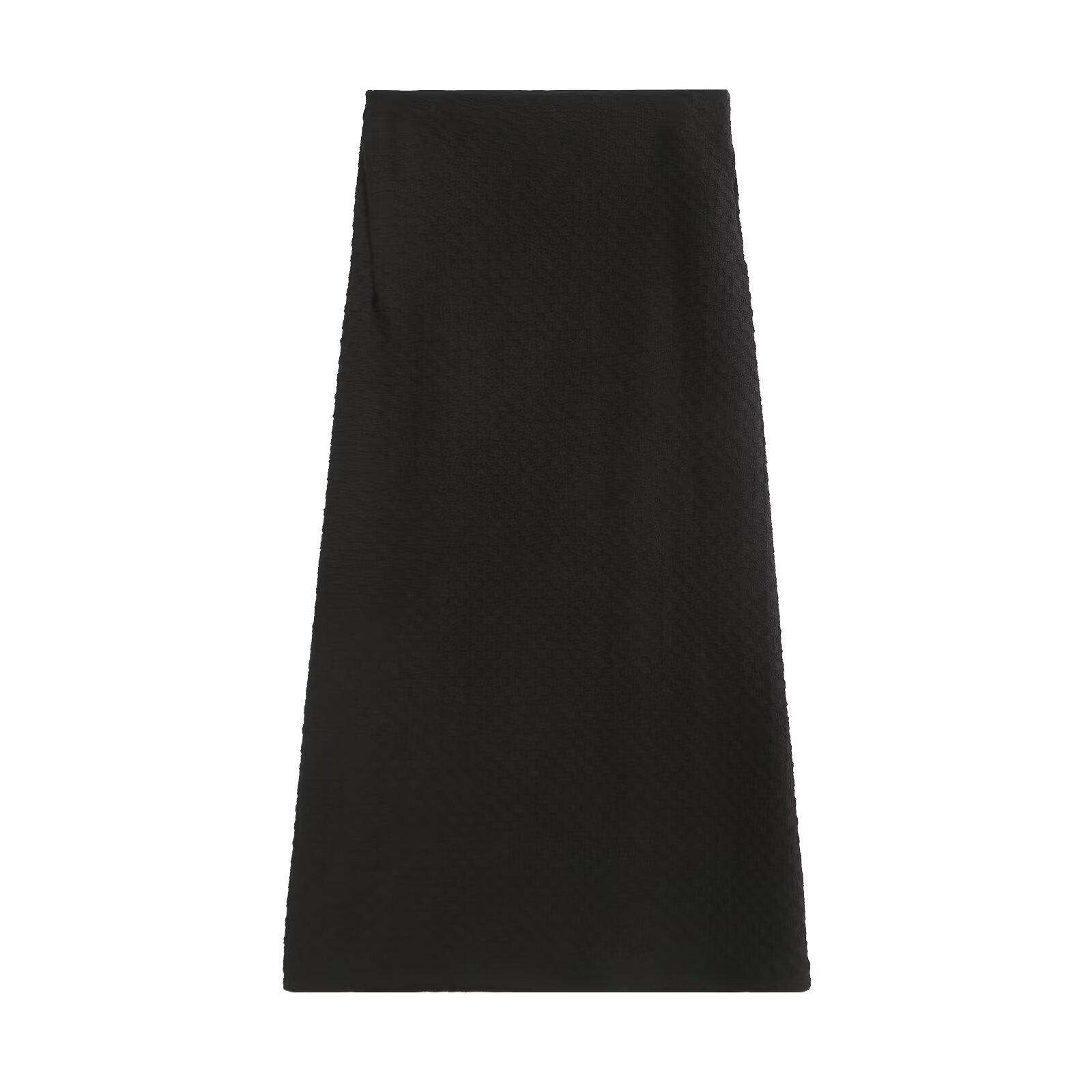 

Spring 2025 Women s Slim Cotton Wrap Skirt: Elegant and Versatile Medium чёрный