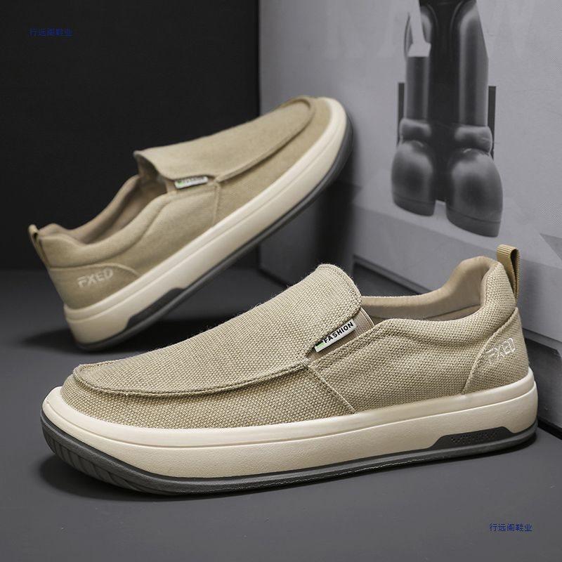 men's shoes versatile casual non-slip fashion board shoes canvas shoes one pedal lightweight breathable cloth shoes