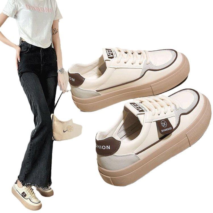 Thick-soled casual versatile heightening thick-soled women's new spring and autumn retro student lightweight sports shoes