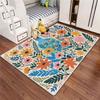 Kids Floral Cartoon Area Rug – Small Non-Slip Play Mat, Soft Floor Carpet for Bedroom Playroom Children's Room Decor