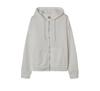 Women's Solid Color Fleece Hooded Sweatshirt with Zipper