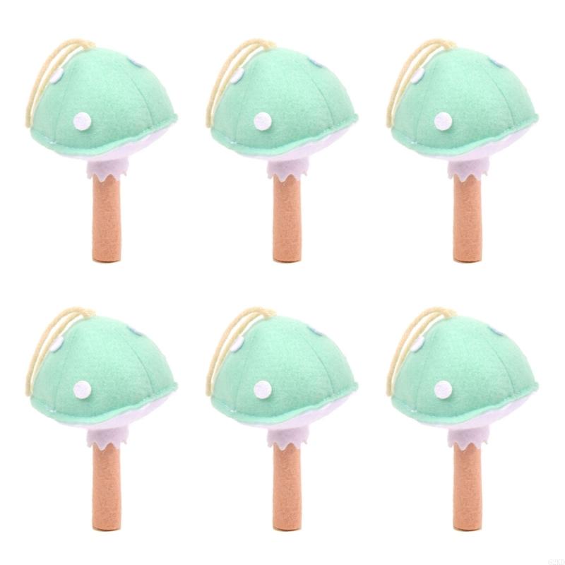62KD Needle Felted Mushroom for Unique Bag Charm and Keychains 6Pack