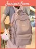 Girl College Backpack Nylon Large Capacity With Multicompartment For School Use