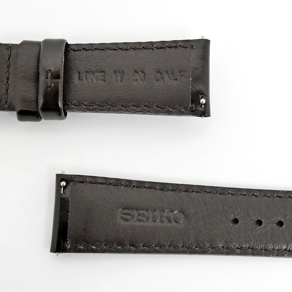 SEIKO Replacement Strap with Brown 20mm Lug Watch Strap [Meito] D-Buckle, Leather, Width, Parts, Accessories