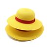 Cartoon Little Yellow Hat Animation Cospiay Straw Hat Summer Shade Beach Hat Parent-Child Performance Dress-Up