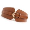 Vintage Elastics Wide Belt Women Fashionable Waist Cincher PU Leather Belt for Party and Daily Wear
