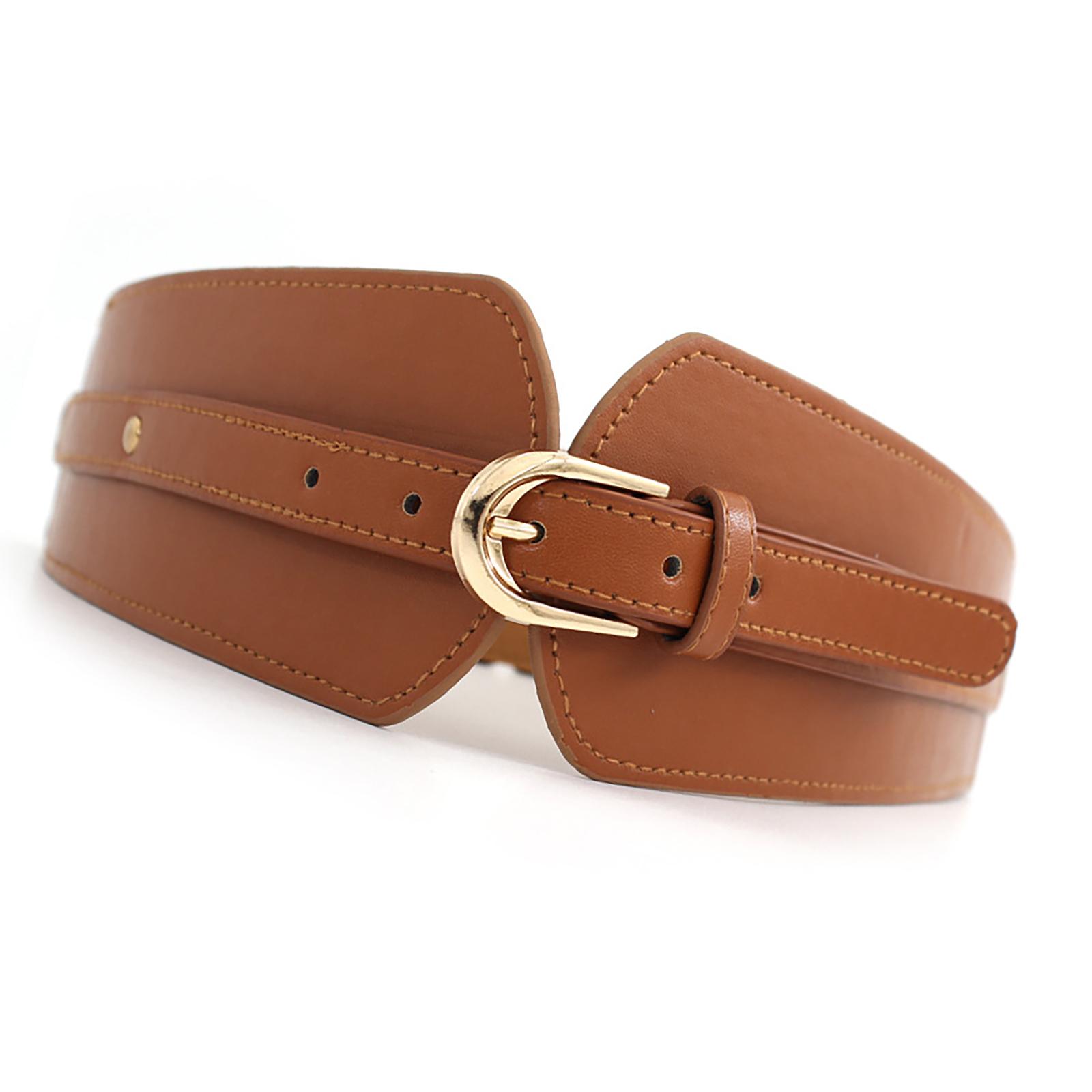 

Винтажный эластичный широкий пояс Женский модный пояс-корсет из искусственной кожи для вечеринки и повседневной носки верблюд