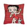 Cute Cartoon Girl BBetty Boops Square Pillow Cases Cushion Covers Creative Zippered Decor Pillowcover for Home xcm