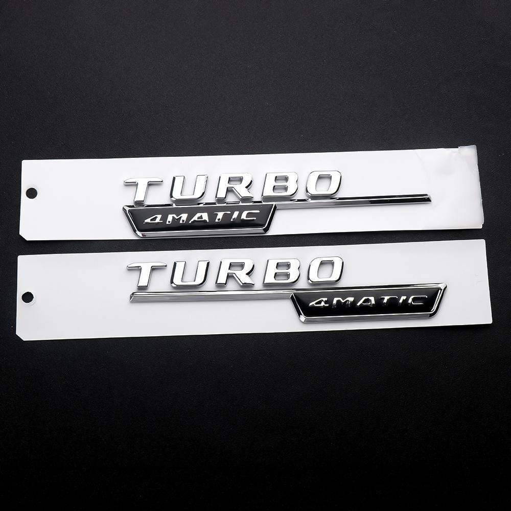 ABS V8 BITURBO 4MATIC Badge Sticker Car Body Trunk Fender Decoration For Mercedes Benz AMG W203 W206 W220 W205 W211 W210 W108