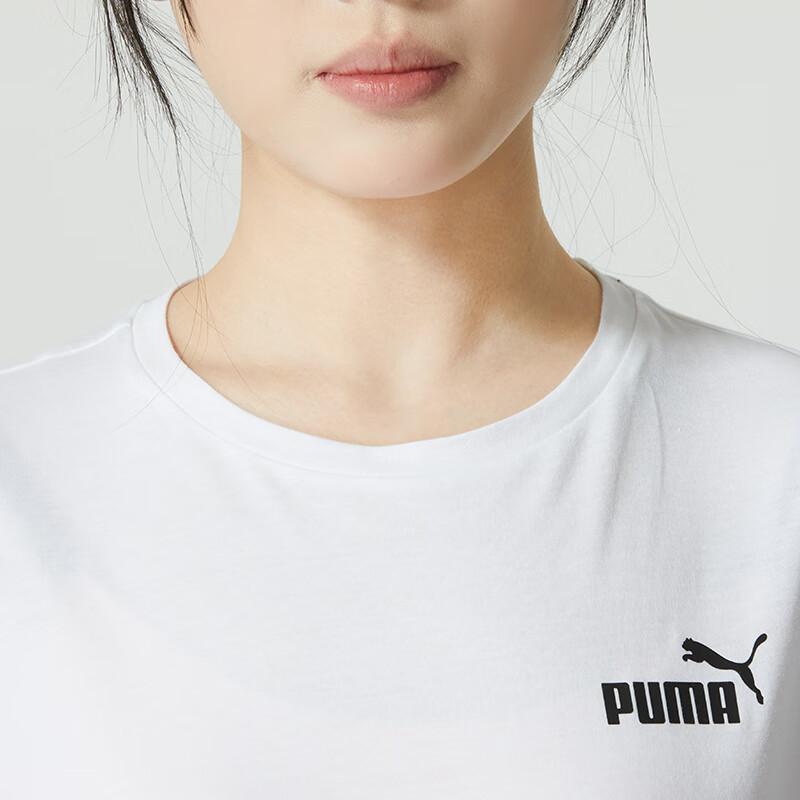 Puma Logo Solid Color Slim Fit Running Fitness Training Sportswear Outdoor Fashion Casual Comfortable Crew Neck Short Sleeve T-Shirt 630561-02