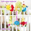 Cartoon Animal Baby Bed Stroller Bell Toys Plush Bed Wrapped Toys Baby Car Seat Toys  Stroller Toy