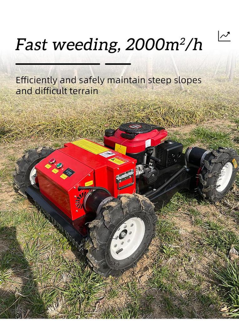 Hybrid Remote-Controlled Self-Propelled Lawn Mower and Grass Shredder