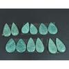 130Cts.Natural Green Amazonite Matched Pair Pear Cabochon Gemstone 6Pair Lot C-3455