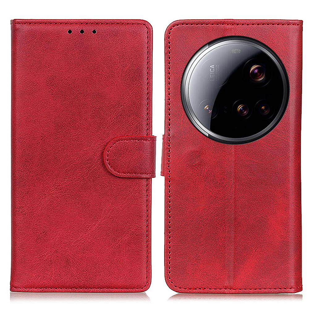 For Xiaomi 15 Ultra Case Cowhide Texture Leather Wallet Stand Phone Cover