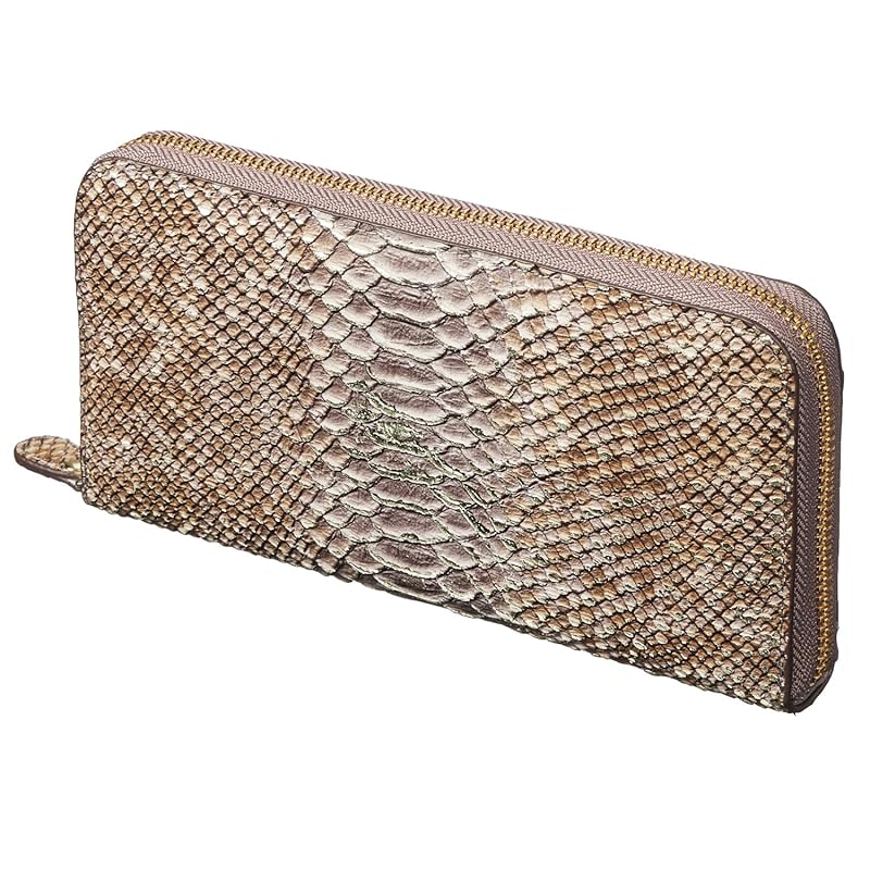 

[HENLY COAT] Made in Italy cowhide Anaconda Diamantina ladies round zipper long wallet wallet money luck up feng shui money luck wallet present for