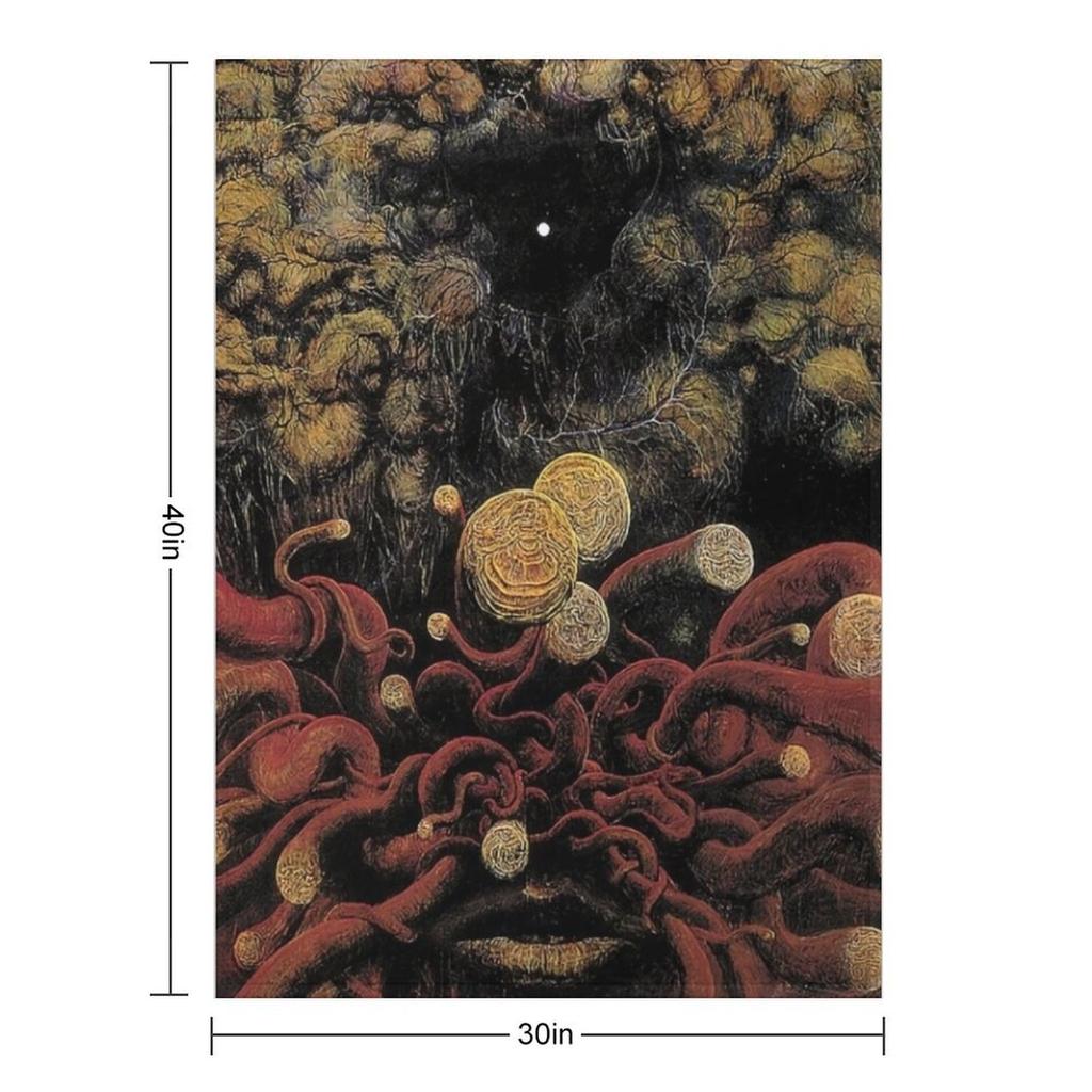Untitled, by Zdzis?aw Beksi??ski Throw Blanket Halloween Picnic Sofas for Winter Blankets