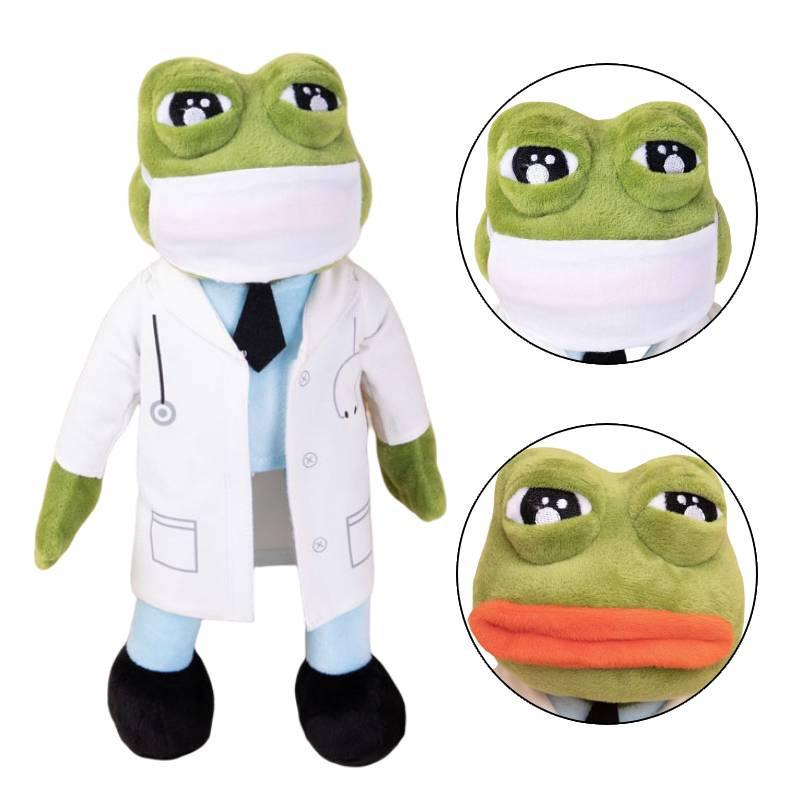 Sad Frog Pepe Plush Toy Cute Doctor Shaped Stuffed Animal