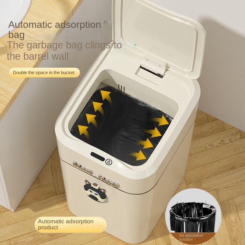 20/16L Smart Garbage Can Home Sensing Automatic Living Room Kitchen Toilet Toilet Waterproof with Cover Blue Light Antibacterial