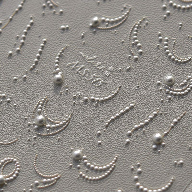 

Bright Crystal Pearl Line Nail Art Sticker Tomoni Embossed Adhesive French Nail Sticker Japanese Style Nail Beauty Ornament Pearl Line 515