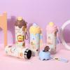 Water Bottle Creative Ice Cream Water Cup Stainless Steel Thermos Cup Cartoon Straw Water Cup