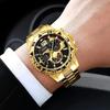 Sporty Watch Set 3pcs Men's Quartz Watch Set Men's Bracelet Men's Necklace Stainless Steel Bracelet Set Casual Watch for Men