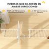 Foldable Dog Gate, 6-Panel Pet Fence, Double-Locking, White