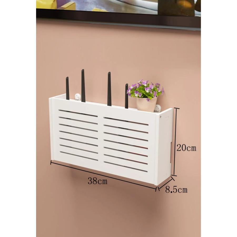 

Новий бездротовий маршрутизатор Wi-Fi Коробка для зберігання Розетка для вітальні Wi-Fi Декорація Настінна телевізійна приставка Стелаж Кабель Органайзер живлення