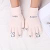 New knitted cartoon gloves plush cold-proof gloves women's winter warm plush thickened student gloves