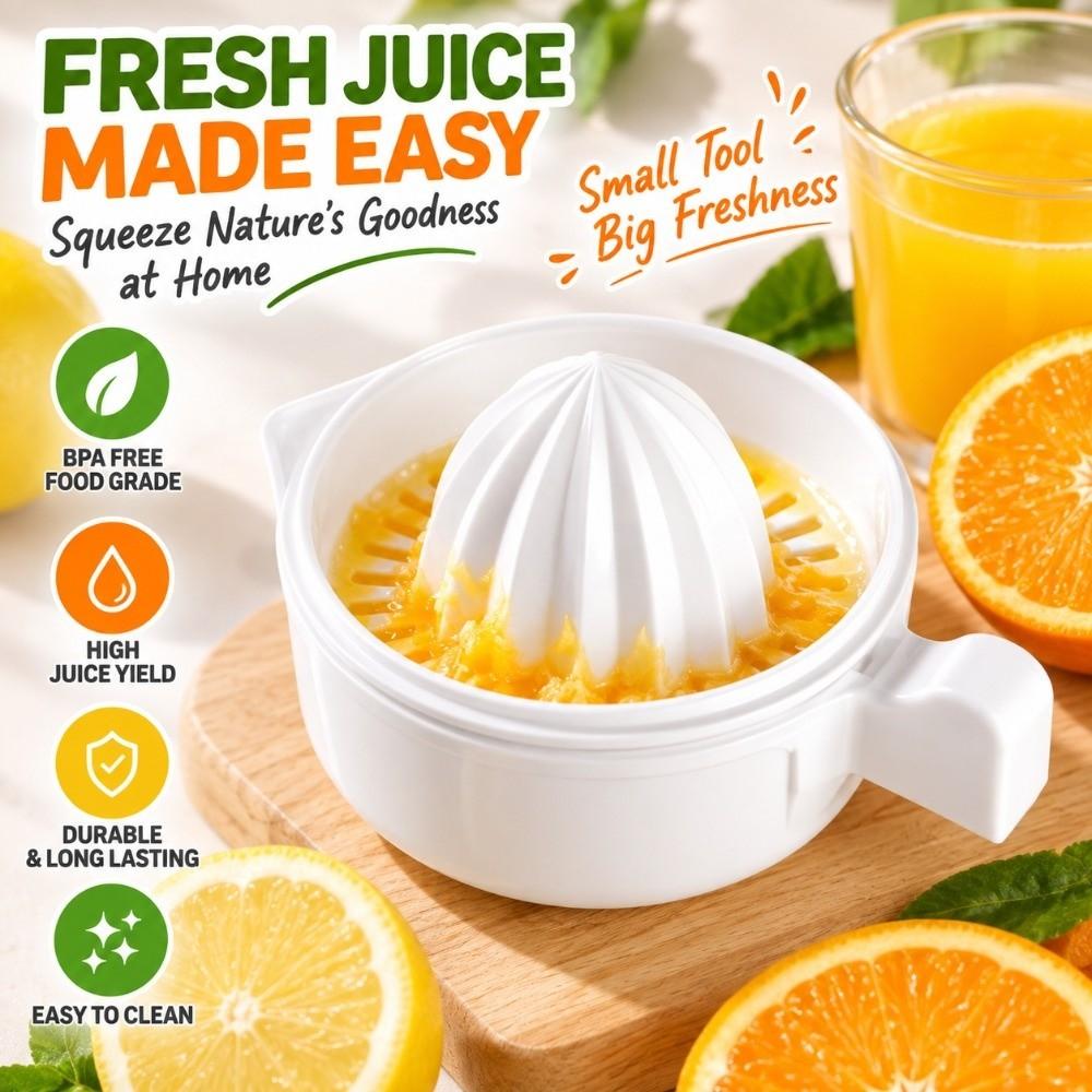 Plastic Lemon Squeezer White Fruit Press Portable Manual Citrus Juicer Juice Making