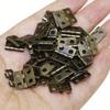 50pcs Mini Hinge Retro Decoration Hinges with Screw For Crafts Wooden Box Jewelry Chest Cabinet