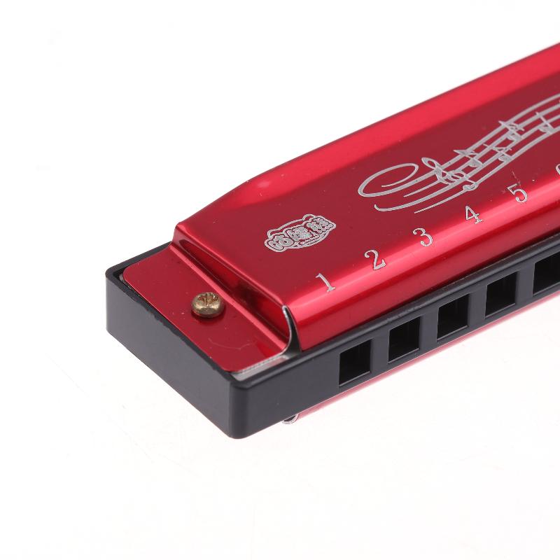 Harmonica Key Of C 10 Hole Diatonic Harmonica C With Case For Beginner Students Kids Gift Metal Harmonica