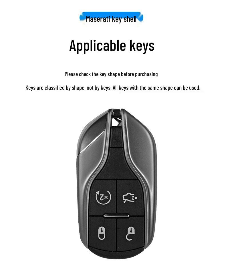 Maserati Key Case for Levante/Ghibli: Premium Men's Modified Shell Bag