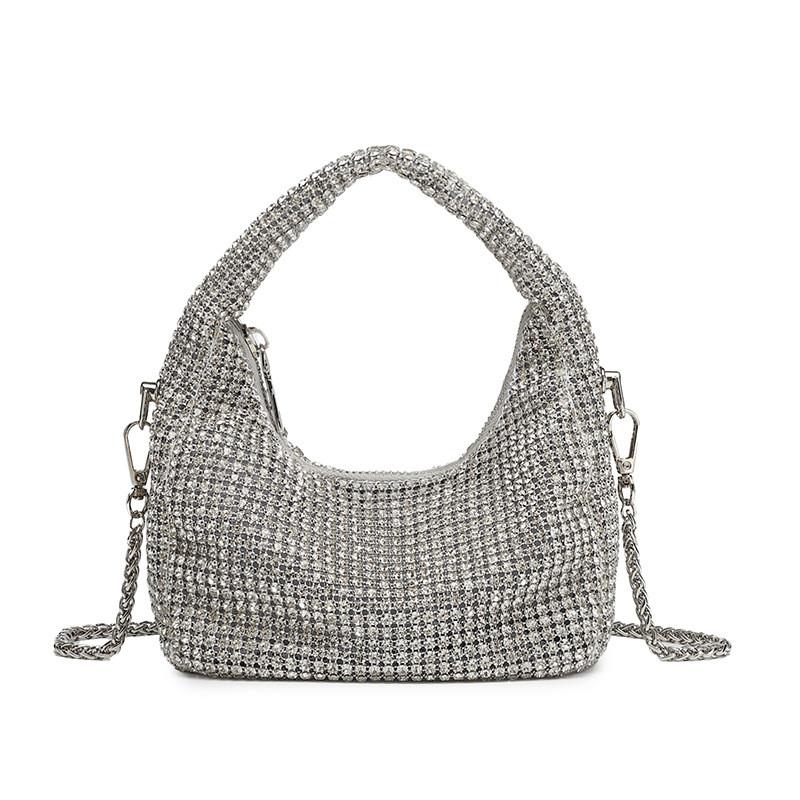 IELGY Full Diamond Bag Shoulder Crossbody Dinner Underarm Handbag