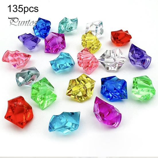 1 τσάντα αφρώδη ακρυλικό πολύτιμος λίθος Fishbowl filler Φωτεινό γυαλισμένο ρεαλιστικό ακανόνιστο σχήμα Γεμιστικά βάζων Ψεύτικες πέτρες πάγου