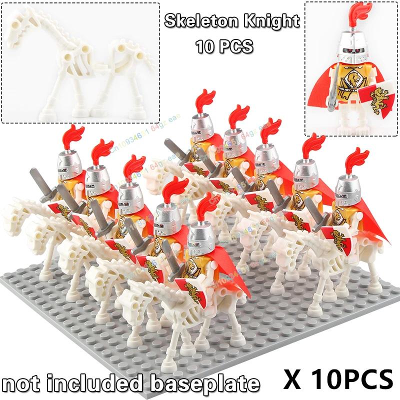 Medieval Skeleton Soldier Military Army Knight Building Block Accessories Action Figure Toys for Children Gifts AX9815 AX9816